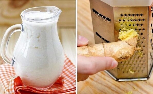 Membuat koktel dari kefir dan halia parut